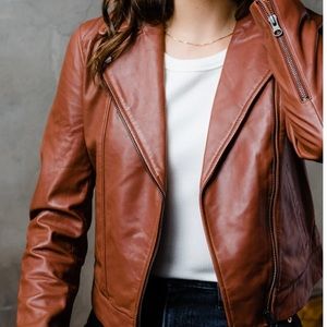 NWT Able Maha leather jacket in whisky size 1X